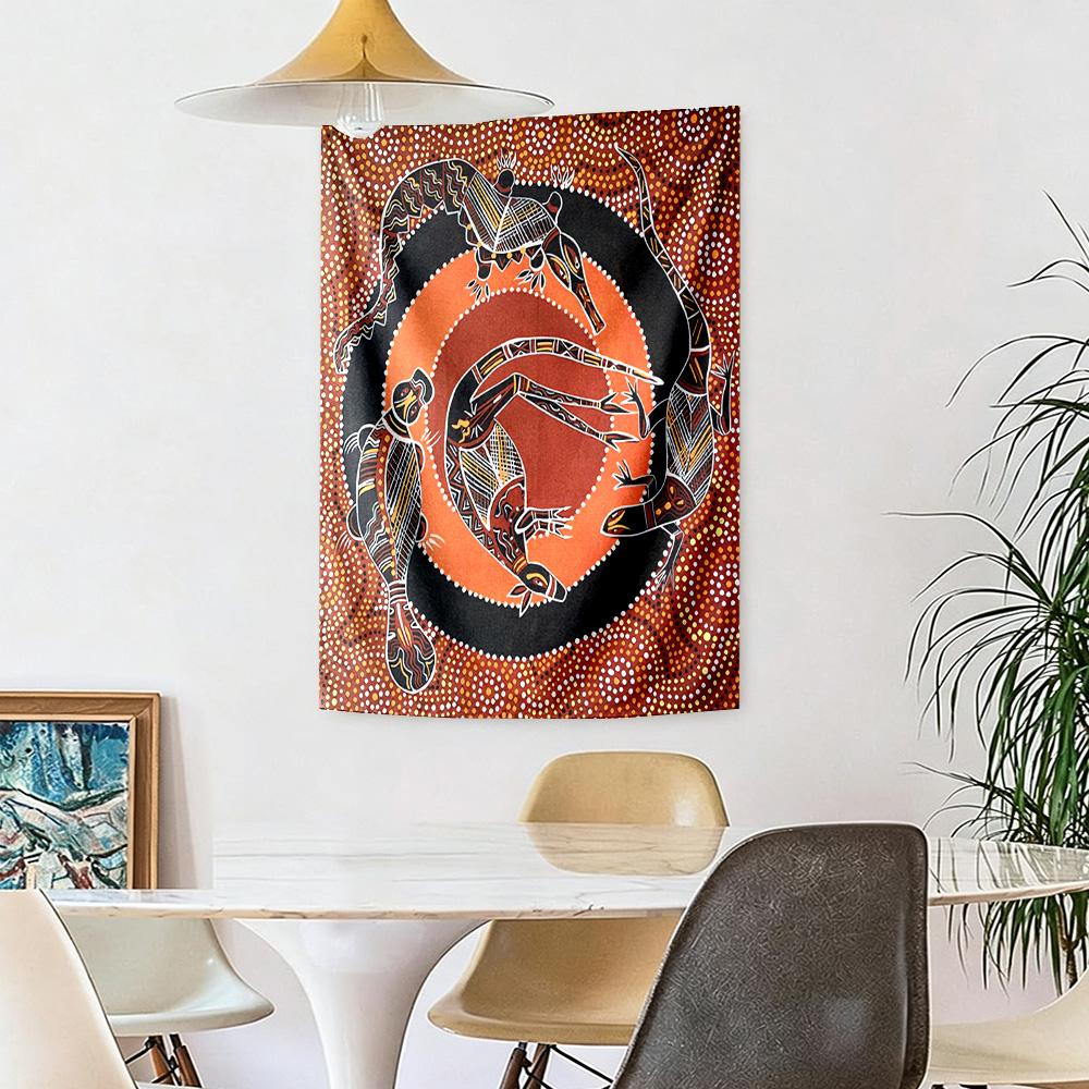 Australian Aboriginal Style Wall Decor Tapestry Art For Pet Memorial Birthdaywedding Party Backdrop Family Gift
