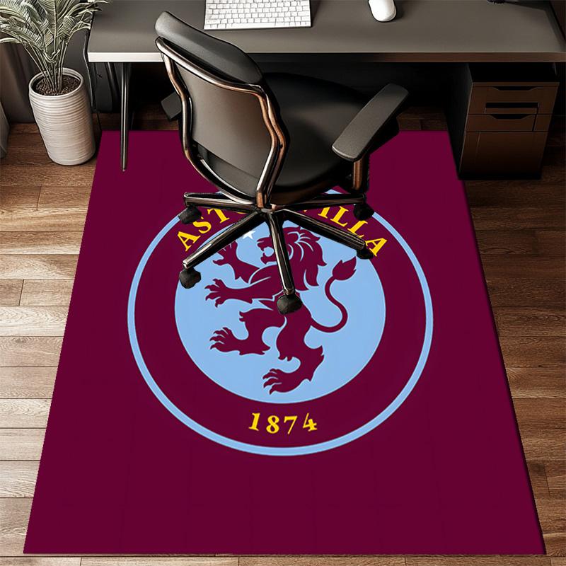 Aston Football Club Printed Office Carpet Chair Cushion Entryway Rug, Rugs for Living Room, Bedroom Christmas gifts