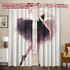 2D FLAT PRINTING 2pcs Curtains (Without Rod) Elegant Ballerina Dancing Fashionable Chic Curtains Prints Light Filtering Curtains