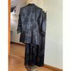 Damen Frühling/Sommer Chinesischer Stil Elegantes Anzug-Set Minimalistischer Pendler-Blazer + Hose Zweiteiliges Set