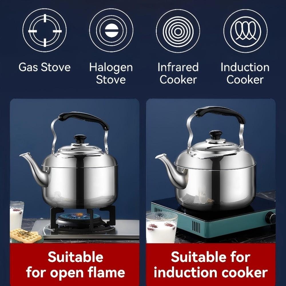 Large Diameter Spout Stovetop Water Boiler Anti Burn Handle Water Heating Kettle  Water Boiling