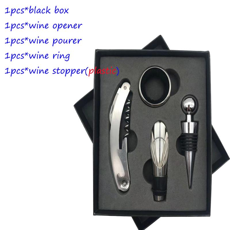 Wine Aerator Pourer Set, Pressure Bottle Opener, Pour Spout,Stoppers, Ring, Wine Foil Cutter