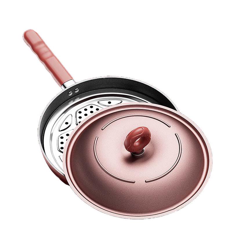IBF Burgundy Heart Non-Stick Wok