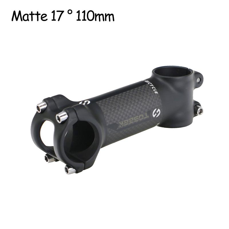 TOSEEK Fahrradlenker Vorbau Carbon Aluminium Rennrad MTB Bike Vorbau Ultraleicht 31.8 MTB Power 6/17 Grad Fahrradtisch Radsportteil