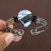 Natürlicher Owyhee Opal Edelstein Handgemachter Kupferdraht Wickel Armreif Adj. a4j09