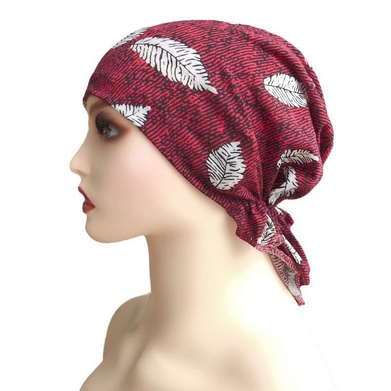 Headwrap Fashion Casual Floral Print Turban Chemotherapy Hat Women National Wind Cotton Hat Bandana