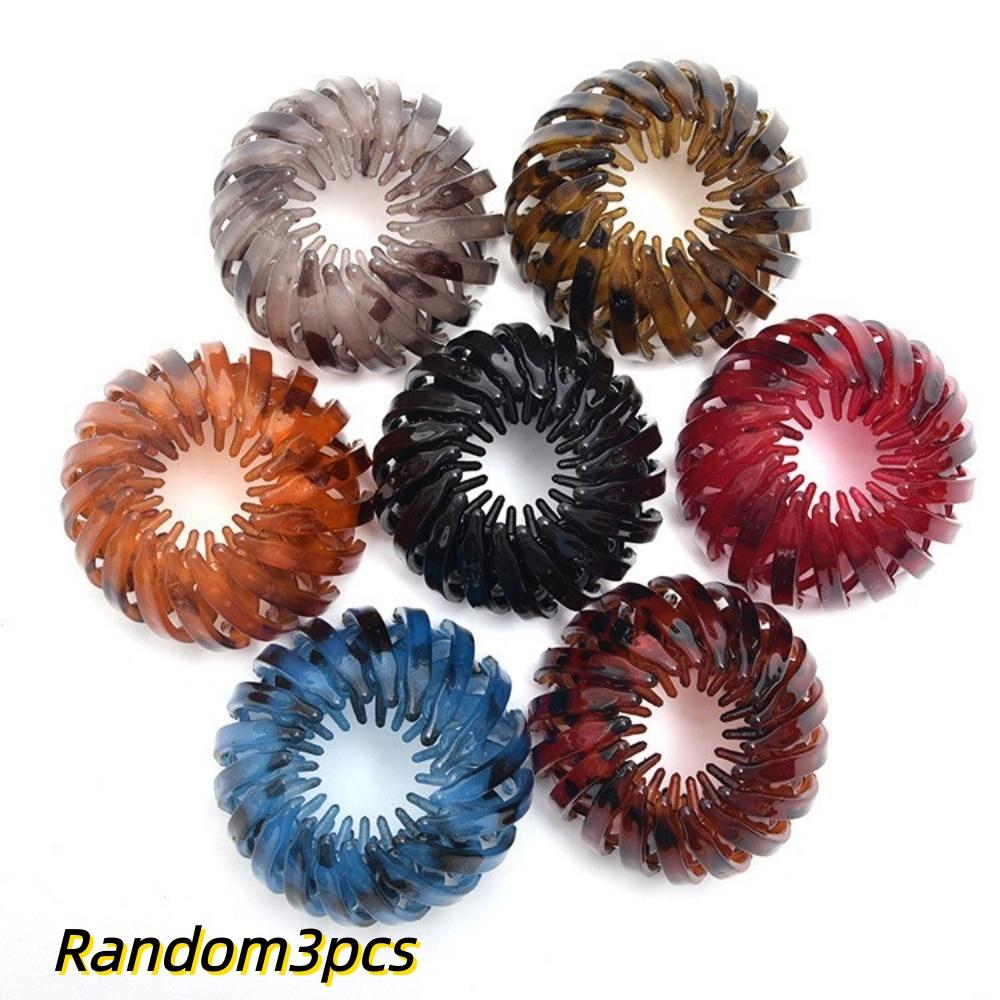 

Random 3pcs Portable Retractable Bird Nest Hair Ties, Minimalist and Practical Style, Daily Wear/Sports & Fitness/Gifts & Storag