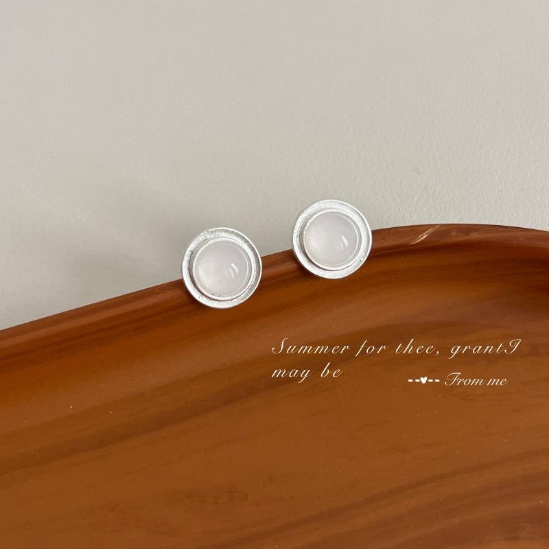 S925 Sterlingsilber Ohrnadeln neuer Temperament einfacher und kleiner Ohrstecker Damenohrringe Ohrlöcher Anti-Blockier-Ohrringe Schmuck