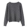 Beautiful style, wholesale women's clothing, fashionable versatile temperament casual design polka dot cardigan sweater