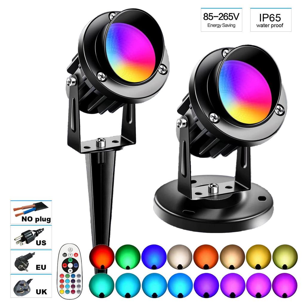 RGBW LED Landscape Spotlight with RF Remote Control