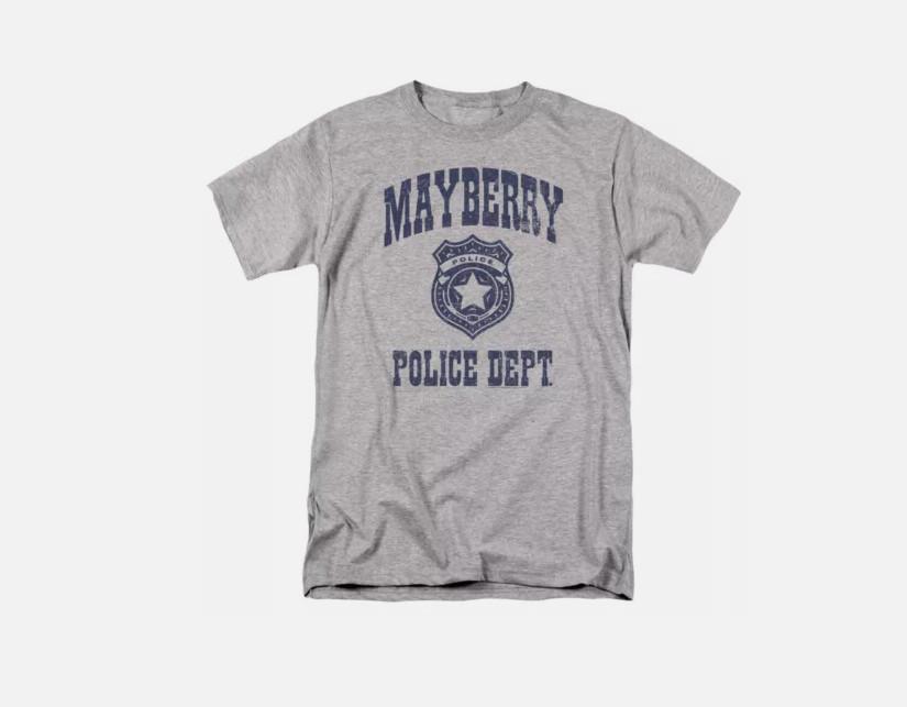 Andy Griffith Show Mayberry Police T-Shirt Mens Licensed Classic TV Merch Gray XXXXL