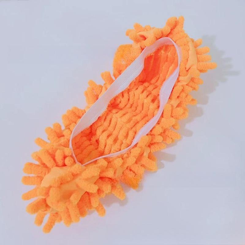 2pcs Chenille Shoe Covers, Lazy Mop Shoe Covers, Cleaning and Mopping Shoe Covers One size fits all оранжевый