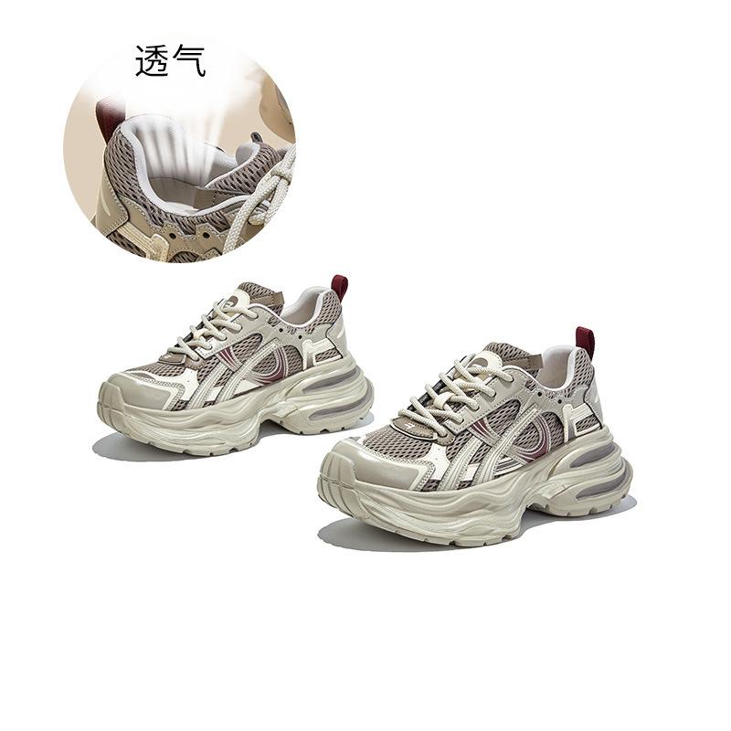 Suction film sole sneakers women's 2025 autumn new shoes platform running shoes versatile casual height-increasing dad shoes