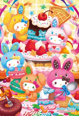 Puzzle de 1000 de piese Hello Kitty Parfait colorat (49x72cm)