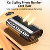 Parking Number Plate Solar Scroll Wheel Adjustment Glow-in-the-dark Car Styling Temporary Parking Card for Vehicle