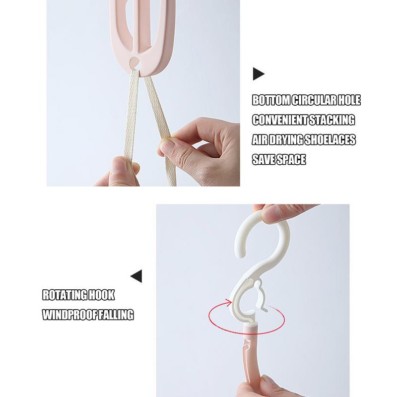 Mini T Winddicht Doppelhaken Multifunktion Kunststoffmaterial für Balkonhänger Schuhregal Hängend Winddicht Trockenhänger