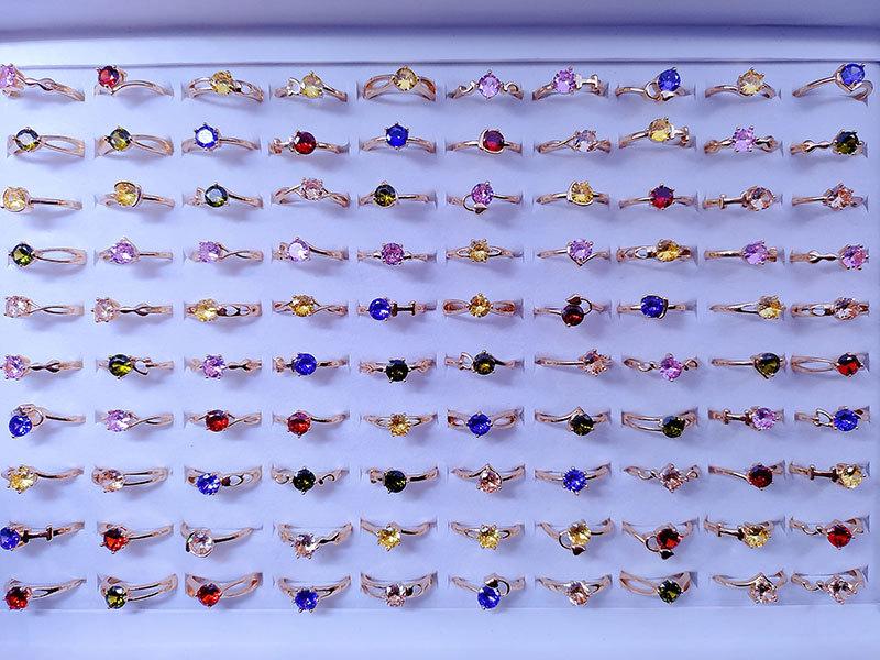 

5Pcs women zircon ring Alloy ring finger ring jewelry ring
