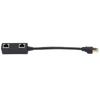 Ethernet Splitter Practical Stable Reliable Durable Black CAT8 Network Cable Adapter for Home Office