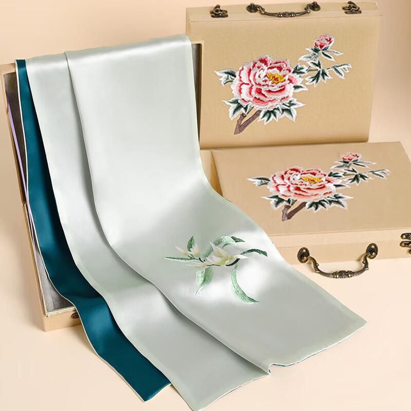 Hang Silk Road Suzhou Embroidery Mulberry Silk Scarf & Shawl