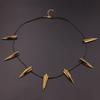 European and American Movie Merchandise Superhero Black Panther Alloy Gold-Plated COS Pendant Choker Leather Cord Necklace