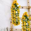 One Sunflower Vine Rattan Hanging Flower Fake Flower for Wall Home Party Wedding Floral Decoration