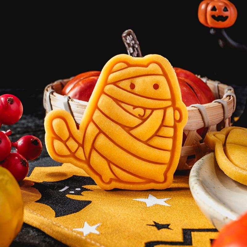5 Set Cookie Moulds Biscuit Molding Pastrys Decorating Molds Halloween Biscuit Moulds Baking Supplies for Biscuit