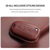 Leather Car Key Case Cover Fob For Peugeot 208 3008 308 508 408 2008 307 400 Car Remote Smart Protector Shell Garnish Accessorie