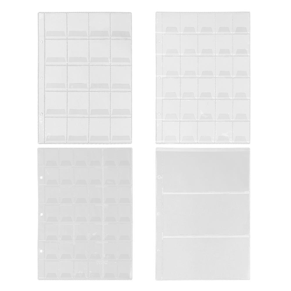 PVC Plastic Coins Collection Album Special Design Coins Collection Sheets Transparent Settable for Household Display Articles