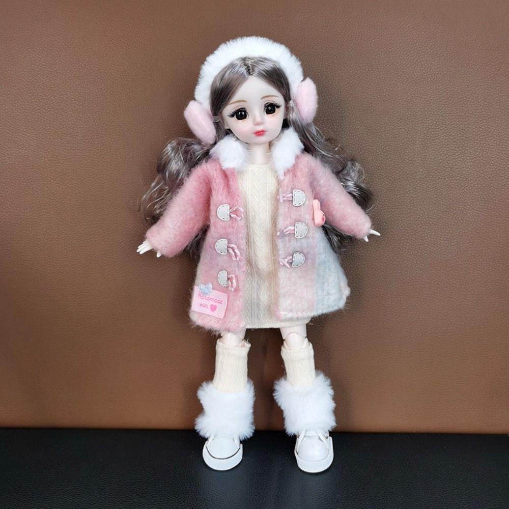 Pretty Dress 30cm Doll Clothes Dress Up 1/6 BJD Clothes Fashion Doll Winter Suit  Doll Accessories