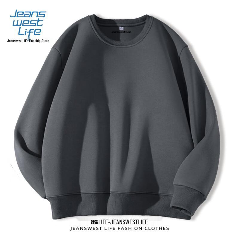 JEANSWEST LIFE Men's Heavyweight Crewneck Sweatshirt