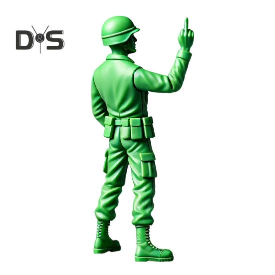 Figurita Soldado Verde Leyendo el Periódico en el Inodoro Hombre Orinando Resina Estatua Escultura Modelo Juguete Decoración Adorno Escritorio Hogar Oficina