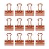 Clips Metal Hollow Long Tail Small Paper Clamps for Documents Tickets  Gold 12pcs