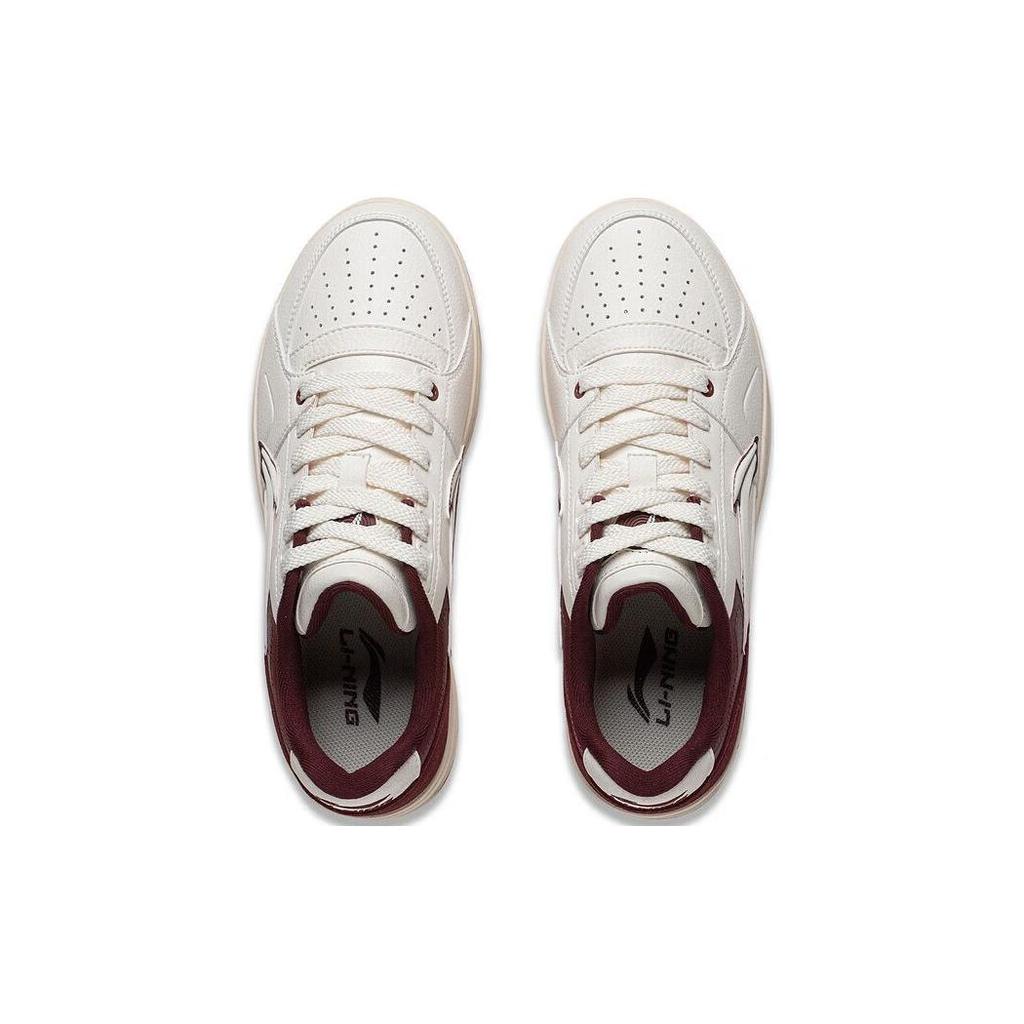 Li Ning Tian Ji 2.0 Comfortable Lightweight Non-Slip Low-Top Skate Shoes Men Skate Shoes White Red AGCT345-2