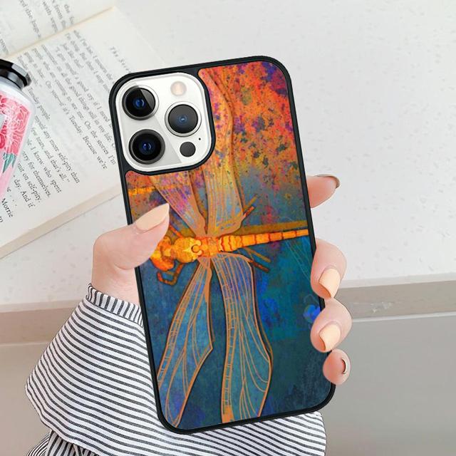 

Colorful Dragonfly Phone Case For For iPhone 17 Air 16 15 11 12 13 14 Pro Max Plus coque iPhone 13