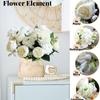 2/6pcs Artificial Flowers Silk Venus Roses Hot Sales Home Outdoors Garden Wedding Bridal Bouquet Festival Garland Diy Decorative