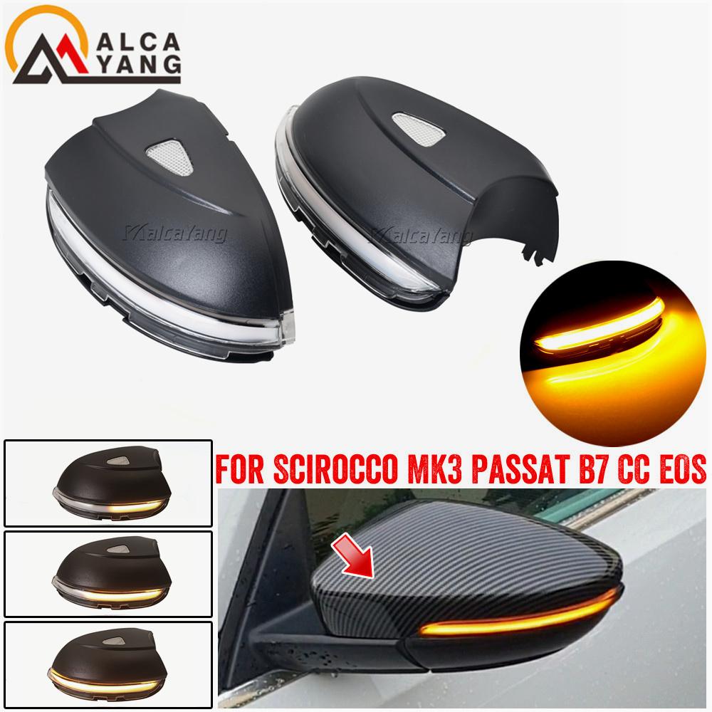 For VW 10-18CC Passat B7 Scirocco 09+ MK3 Dynamic Mirror Indicator Blinker Side LED Turn Signal Light Sequential EOS12-18 Beetle