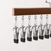 12 Clips Multi-Function Wood Hanger High Quality Strong Wooden Storage Rack Tie Socks Hanging No Trace Drying Rack