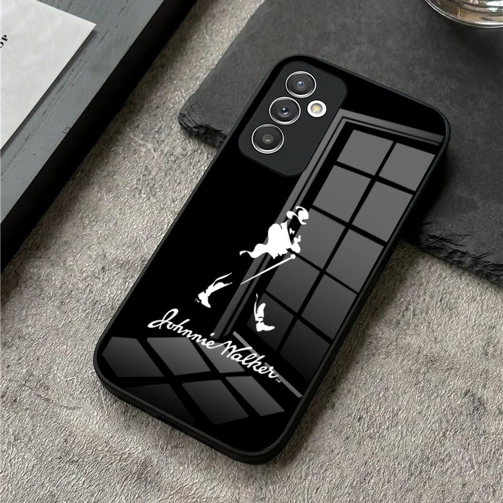 

Johnnie Walker Logo Phone Case For S24 Ultra Samsung S23 S22 S20 Fe S21 Plus Galaxy A54 A34 A24 A53 A16 Glass Cover Samsung s24fe