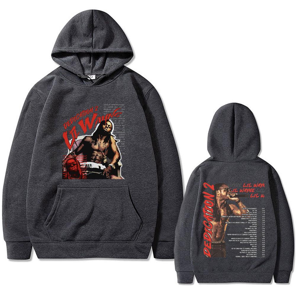 Rapper Lil Wayne Dedication Graphic Print Hoodie Men Women