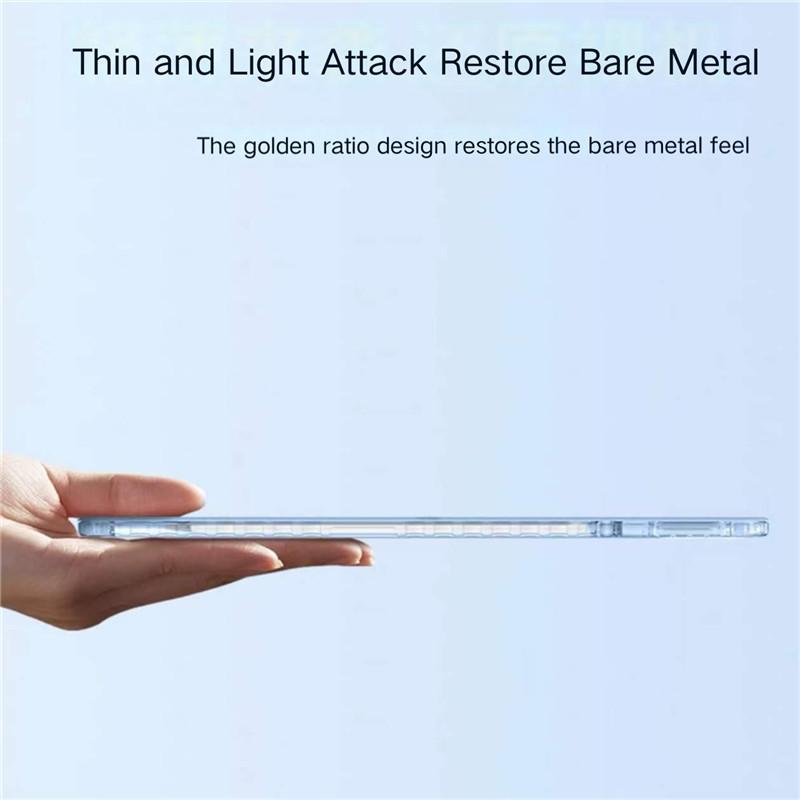 For Galaxy Tab A11 Plus 2025 11inch Cover Acrylic Clear Back With Pencil Holder Funda For Samsung Tab A9 Plus 11" Tablet Cover
