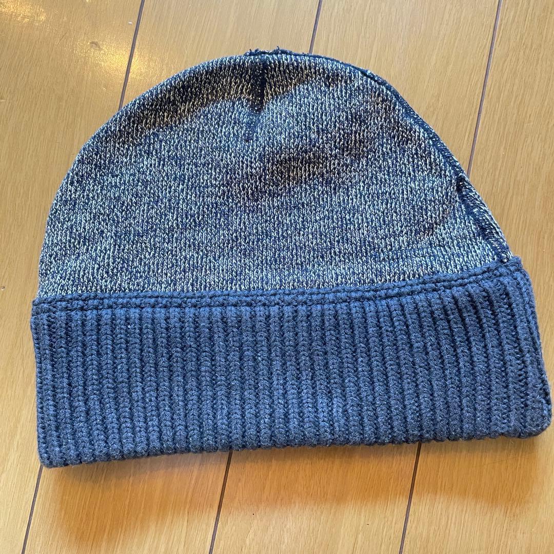 Used Good Condition Capital Knit Hat Plain Reversible Wool Ribbed