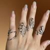 1Pcs Lady's Exaggerated Geometric Open Ring, Stainless Steel Ring with Simple Design As a Finger Ring.