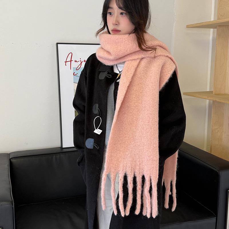 Women's Winter Whitening Wool Knit Scarf - Versatile High-End Ins Style Neck Warmer