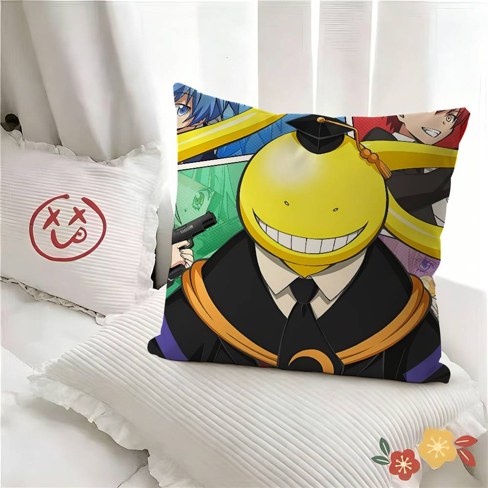 pc AAssassination Classroom Pillow Case Fashion Square Pillowcase Bedroom Sofa Room Ins Decoration Leisure 40x40 cm