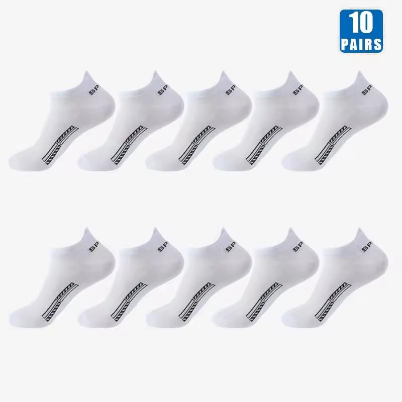 1/10/20/30 Paar Unisex Kurze Socken Modische Sportliche Niedrig Geschnittene Rundhals Knöchelsocke Mesh Schweißabsorbierend Atmungsaktiv Lässige Socke