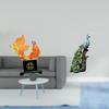 Modern Chinese Carp And Peacock Resin Sculpture Ornament for Desk Bedroom Office Living Room