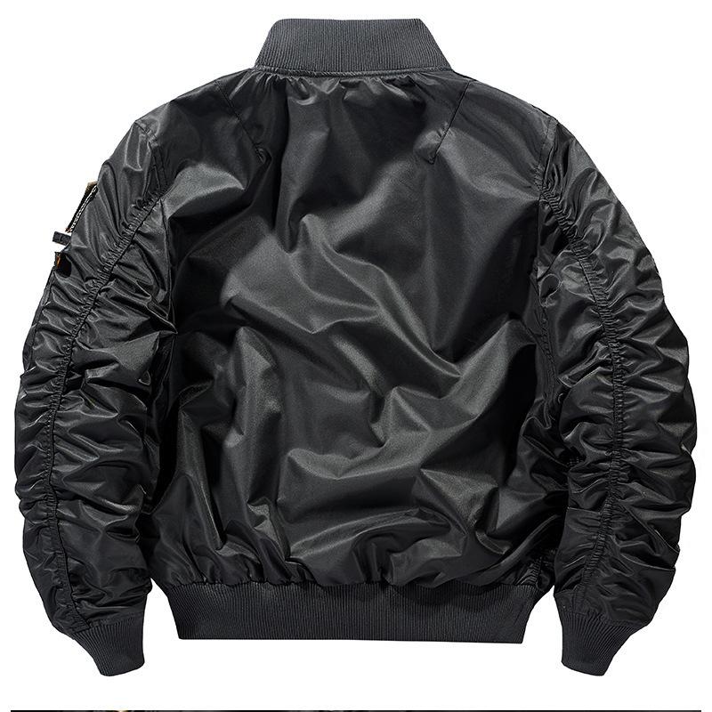 Spring and Autumn Flight Jacket Men's Loose Large Size Tactical Tooling Jacket Stand-up Collar Embroidered Baseball Jersey Trendy Men