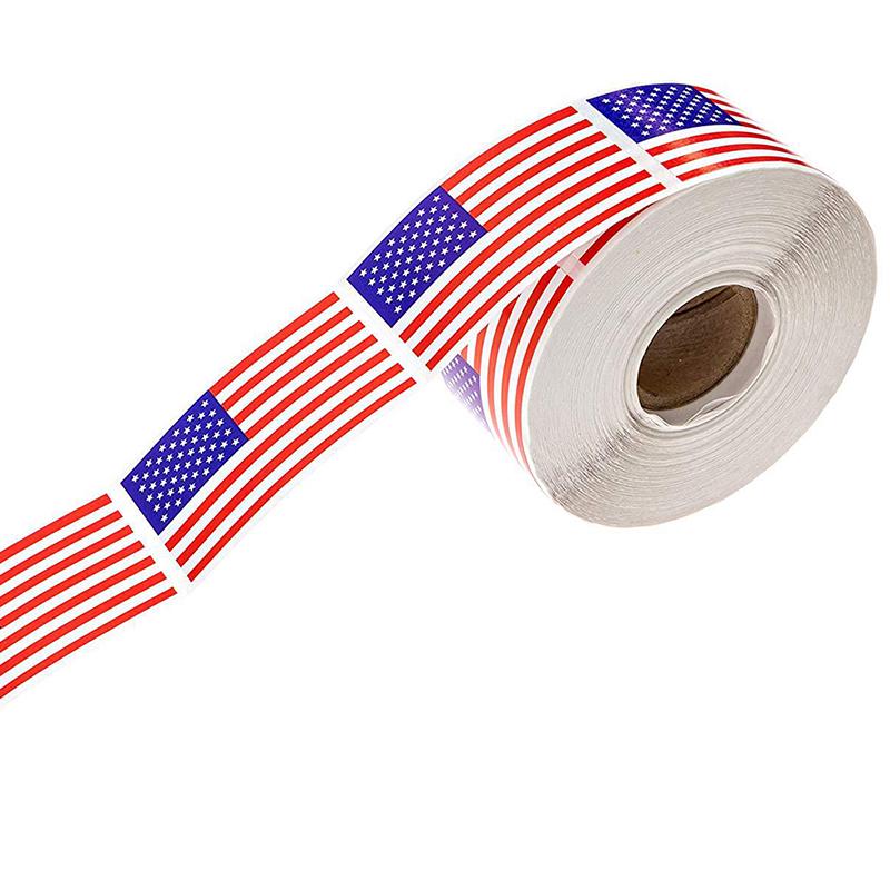 250 stk/rull Amerikansk flagg klistremerker Scrapbooking Skrivesaker Etiketter Dekorasjon