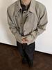 Men's Retro Patchwork Airplane Buckle Jacket