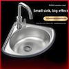 Kitchen Sink Bathroom Basins Vegetable Motorhome Steel Bar Small Single Drop Bowl Corner Tub